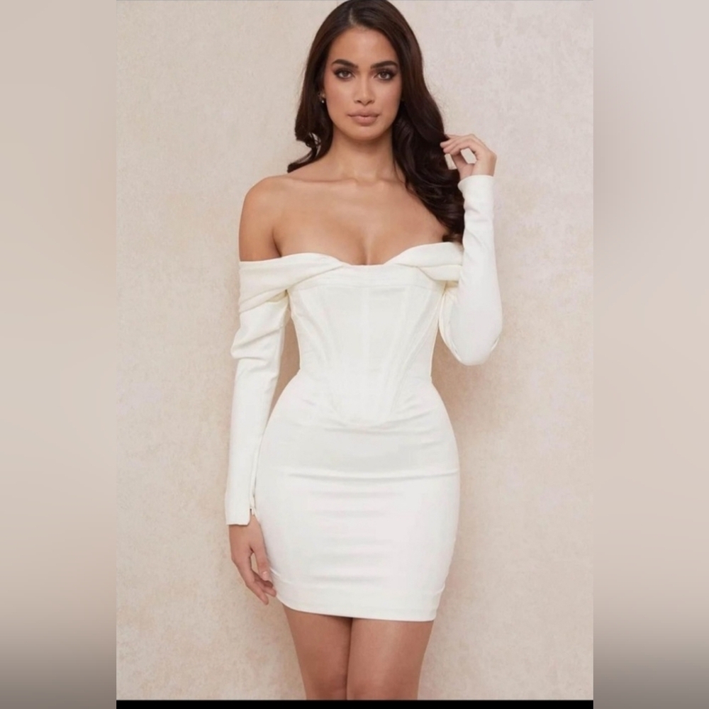 House of CB Ivory Arista Dress Size Medium NWOT